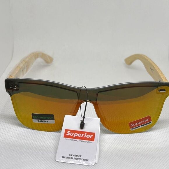 Superior Bamboo Unisex Wood Sunglasses - Picture 3 of 3